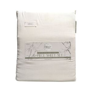 Harmony Home 6-Piece Sheet Set, Viscoise Made from Bamboo, King - White